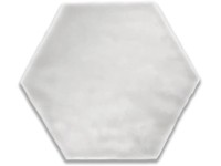 Fali csempe Hexagon Snow White mázas fényes 15 cm x 17,5 cm x 0,9 cm