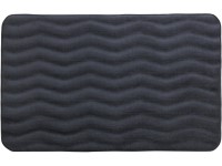 Wenko fürdőszobaszőnyeg memóriahabos Waves 50 cm x 80 cm sötétszürke