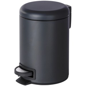 Wenko Leman fekete pedálos szemetes, 3 literes, fürdőszobába, WC-be vagy irodába.