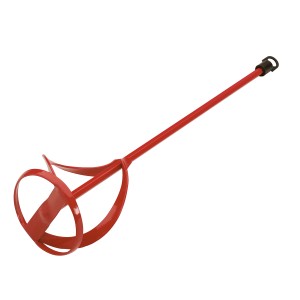 Piros LUX festékkeverő, 400 mm hosszú, fúrógépekhez. Ideális festékek és lakkok keveréséhez.