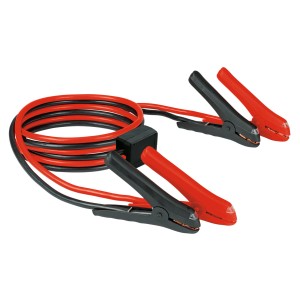 Einhell BT-BO 25/1 A LED SP bikakábel piros és fekete vezetékekkel és teljesen szigetelt csipeszekkel.