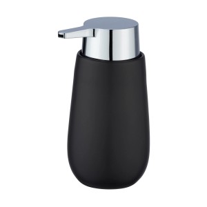 Fekete Wenko Badi kerámia szappanadagoló króm pumpával, 320 ml.