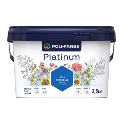 Poli - Farbe Platinum beltéri falfesték diszperziós Szarkaláb matt 2,5 l