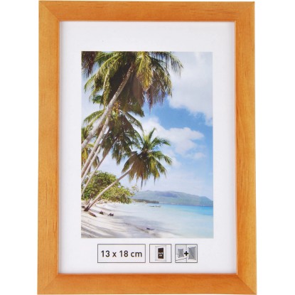 Fa képkeret  diófa  sima  13 cm x 18 cm