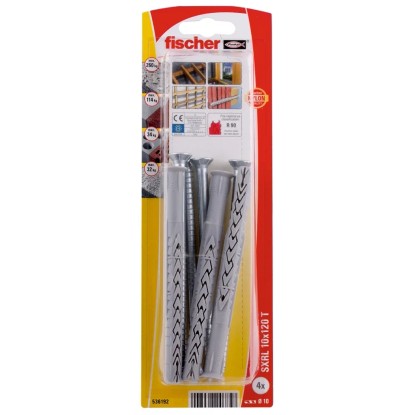 Rögzítődübel SXRL 10 mm x 120 mm süllyesztett fejű