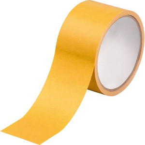 Sárga LUX kétoldalas ragasztószalag, 10 m x 50 mm, padlóburkoláshoz.