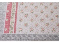 Csipkeszélű viaszos vászon asztalterítő 152 cm x 228 cm