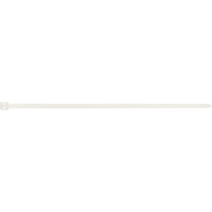 Fehér kábelkötegelő, 200 mm, 100 darab, kábelek kötegeléséhez és rögzítéséhez.