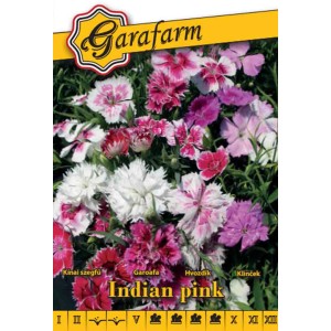 Indian Pink (t.b.t.) vetőmag csomag rózsaszín, fehér és piros virágokkal. Virágmagok.