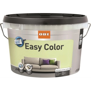 Vödör OBI Easy Color beltéri festék. Színes falfesték beltérre.