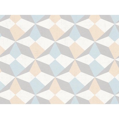 A.S. Création Designbook fátyoltapéta bézs-kék-ezüst origami