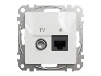 Új Sedna TV / RJ45 Cat6 UTP kombinált aljzat fehér Új Sedna TV / RJ45 Cat6 UTP kombinált aljzat fehér