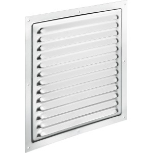 Alumínium szellőzőrács 250x250 mm, fedőrács szúnyoghálóval.