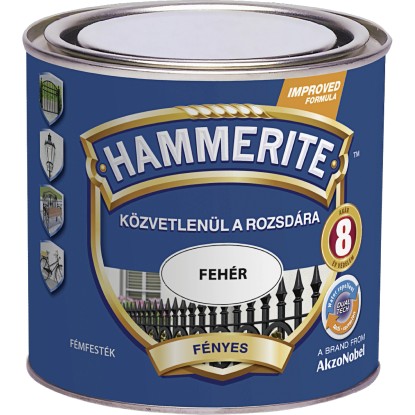 Hammerite fémfesték közvetlenül a rozsdára fényes fehér 0,25 l