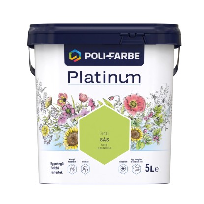 Poli - Farbe Platinum beltéri falfesték diszperziós S40 Sás matt 5 l