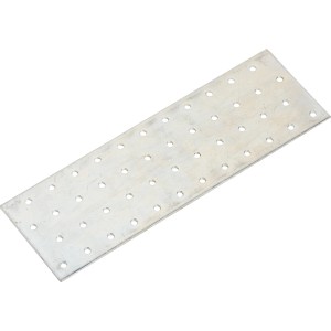 Téglalap alakú, horganyzott lapos összekötő (240x80mm) lyukakkal a bútorelemek rögzítéséhez.