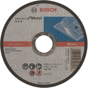 Bosch vágókorong, Standard Metal, 115 mm átmérő, sarokcsiszolókhoz.