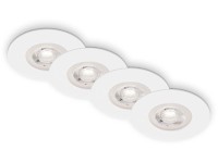 Brilo Kulana LED-es süllyesztett lámpa 4 db matt fehér 4,9 W