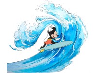 Komar vlies fotótapéta Mickey Surfing 300 cm x 280 cm
