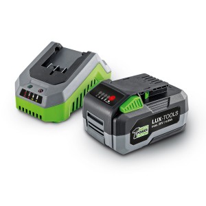 LUX 1 PowerSystem indítókészlet: 20 V 4 Ah akkumulátor töltővel elektromos szerszámokhoz.