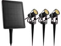 Napelemes spotkészlet fekete-átlátszó 3 darabos