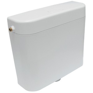 Fehér Grohe QuickFix öblítőtartály (35,6 cm széles) stop gombbal.