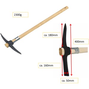 LUX Comfort kereszthornyos csákány nyéllel (900 mm) kemény talaj lazításához.
