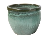 M Collections Delta Rim mázas kaspó 38 cm x 31 cm Mohazöld