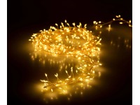Ezüst vezetékes fényfüzér 100 db melegfehér LED-del Ezüst vezetékes fényfüzér 100 db melegfehér LED-del