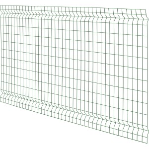 Zöld 3D szimpla rácsos kerítés, 120x200 cm, a kertbe.