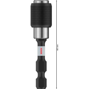 Bosch Impact Control gyorscserélő bittartó, 60 mm, fekete-ezüst. Robusztus bittartó Quick-Change funkcióval.