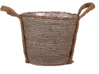 Füles kosár kenderből 24 cm x 18 cm sötétbarna Füles kosár kenderből 24 cm x 18 cm sötétbarna