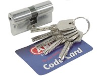 Zárbetét 30 mm / 30 mm D6 nikkelezett 5 db kulccsal