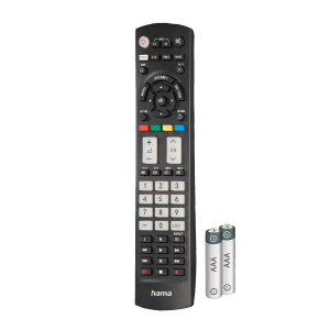 Hama univerzális távirányító Panasonic TV-hez elemekkel, világító gombokkal.