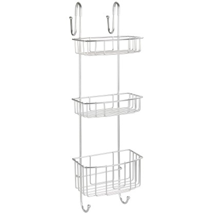 Wenko Olesi zuhanypolc rozsdamentes acélból 3 polccal 22,5 cm x 70 cm x 22 cm