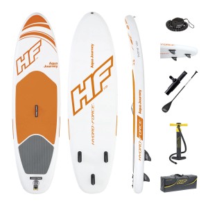 Bestway Hydro-Force álló eveződeszka szett: SUP, evező, pumpa és tartozékok.