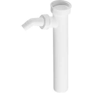 Fehér állítható cső G 1 1/2, 44,8 mm, szifonhosszabbításhoz szaniter helyiségekben.