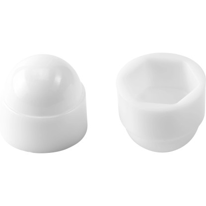 Műanyag csavarvédő sapka M10 fehér 4 db