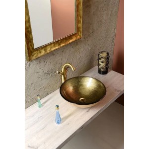 Sapho BEAUTY FIANNA üvegmosdó 42 cm x 14 cm bronz