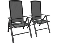 Vigo összecsukható szék alumínium textil szürke-fekete 112 x 61 x 115 cm 2 db
