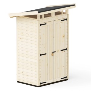 Upyard Strongbox S fa kerti ház alappal, 127x87cm, természetes.