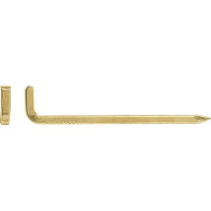 LUX-TOOLS sárgarézzel bevont acél kampó átmérő 2 x 40 mm 20 db