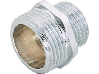 OBI menetes szűkítő idom 21 mm (R 1/2) x 26,4 mm (R 3/4) krómozott sárgaréz OBI menetes szűkítő idom 21 mm (R 1/2) x 26,4 mm (R 3/4) krómozott sárgaréz