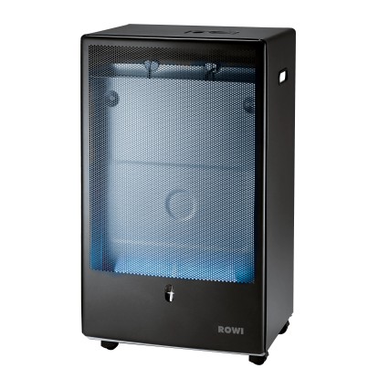 Rowi Blue Flame gáz hősugárzó 4,2 kW termosztáttal fekete EEK: A