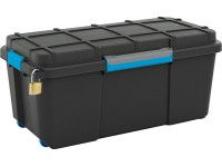 Scuba L tárolódoboz szilikongyűrűs fedéllel és 4 görgővel fekete Scuba L tárolódoboz szilikongyűrűs fedéllel és 4 görgővel fekete