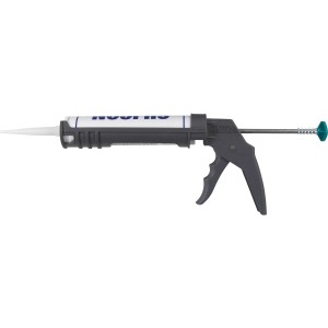 Wolfcraft MG 100 kinyomópisztoly 310 ml-es patronokhoz, ideális szilikonhoz és akrilhoz.