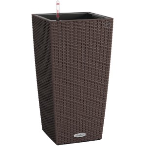 Lechuza Cubico Cottage virágtartó, 56 cm magas, mokka barna, öntözőrendszerrel.