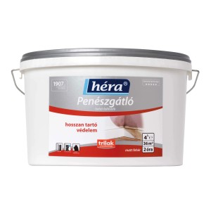 Vödör Héra penészgátló beltéri festék, fehér, 4 liter.