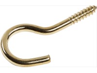 LUX csavaros kampó hajlított sárgarezezett 2,6 mm x 30 mm 4 darab LUX csavaros kampó hajlított sárgarezezett 2,6 mm x 30 mm 4 darab