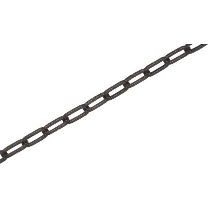LUX-TOOLS négyszögszelvényű díszlánc fekete 4 mm x 4 mm - méteráru